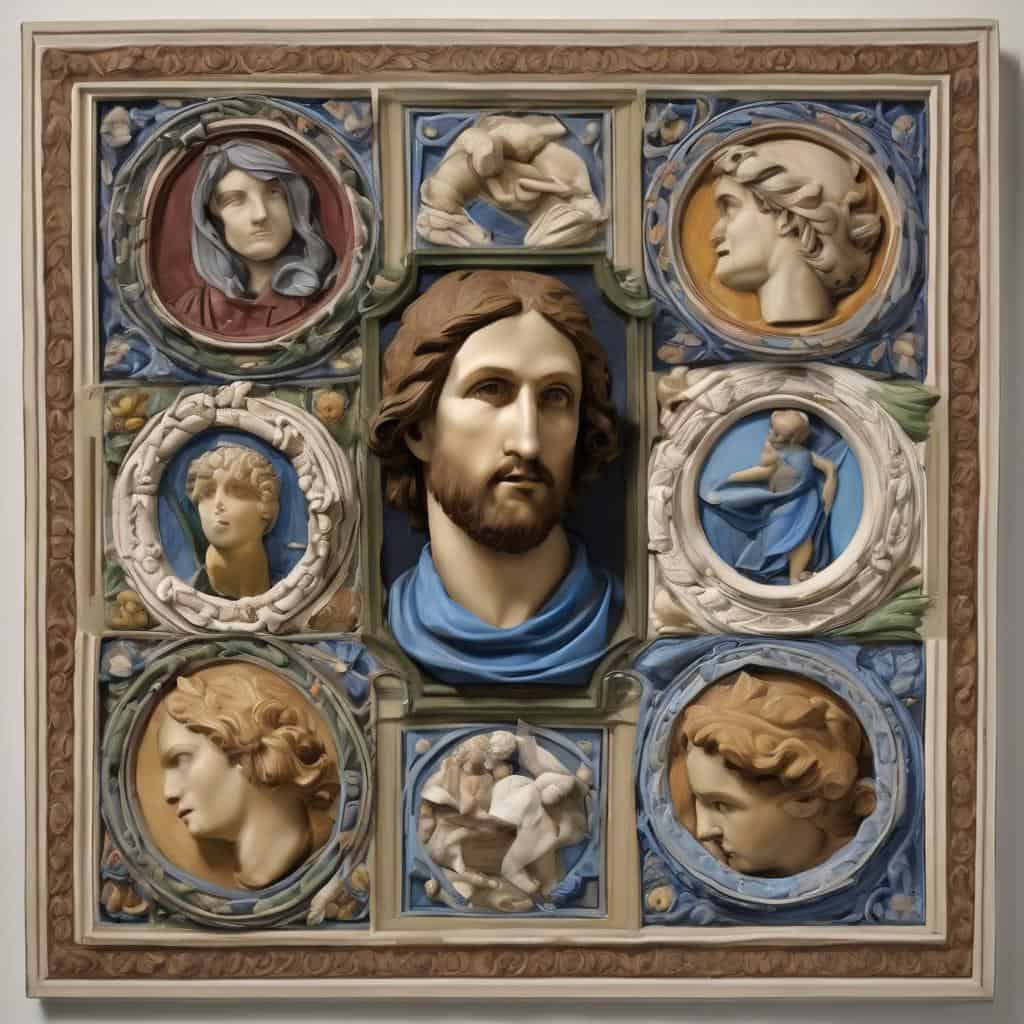 Ιστορική και σύγχρονη τέχνη, βιογραφικά στοιχεία δημιουργών, πλαστελίνη και ψηφιδωτά γλυπτά.